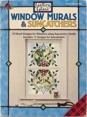 Vintage Plaid Gallery Glass 10 Window Murals & 17 Sun-catchers Stained Glass